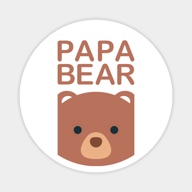 Cute and Cuddly Papa Bear for Father's Day Magnet by Jasmine Anderson
